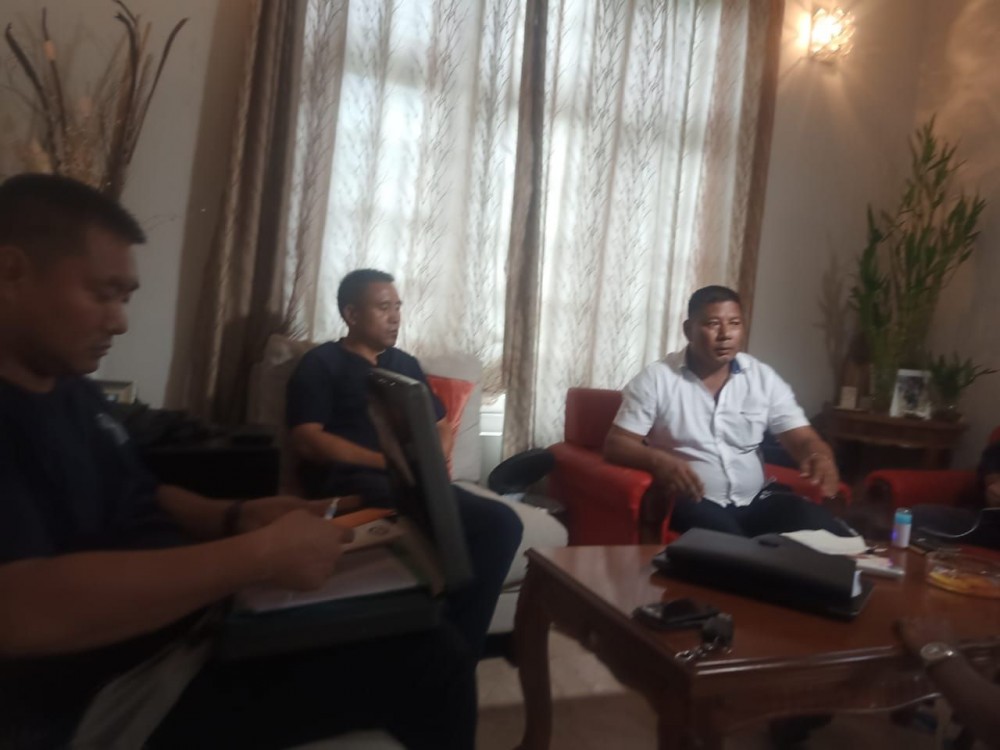 ENPO officials addressing a press briefing on July 10 in Dimapur. (Morung Photo)